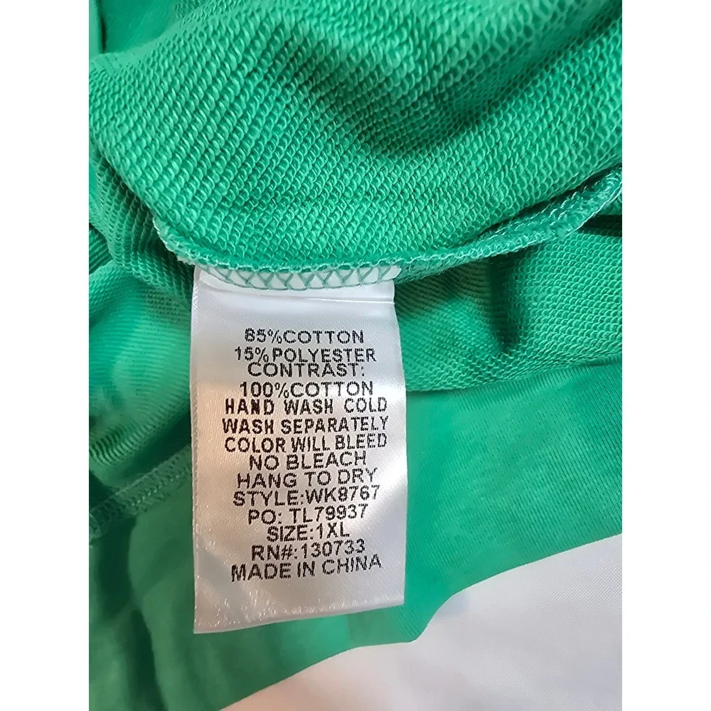 Umgee‎ USA Green Striped Collar Polo Shirt Top Womens size 1XL New - Picture 5 of 12